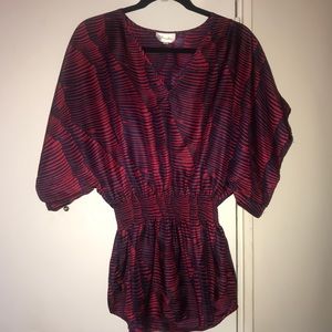 Gorgeous blue and pink blouse from Nordstrom